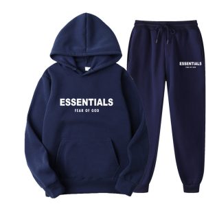 Sweat à capuche Essentials survêtement bleu